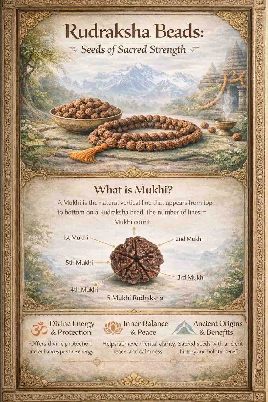 Rudraksha Beads: Seeds of Sacred Strength
