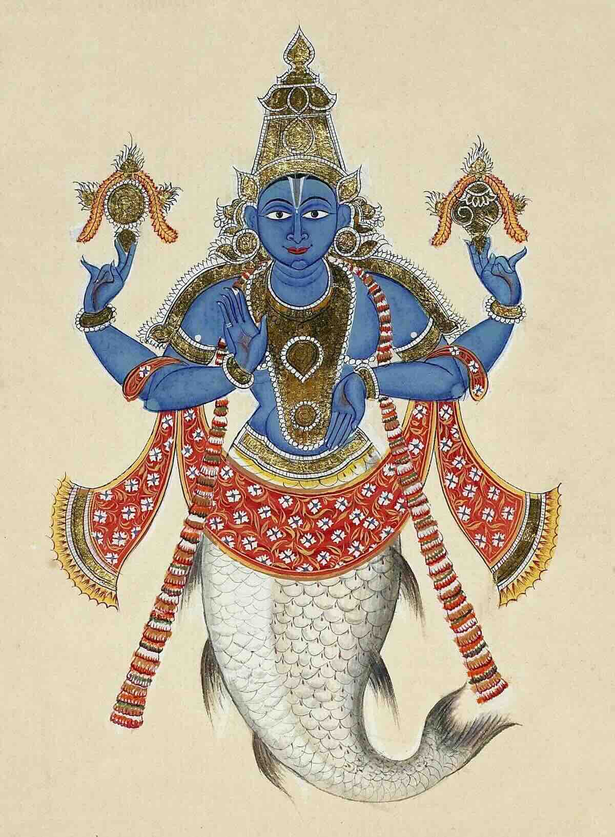 Matsya Avatar: The Divine Fish of Cosmic Dawn