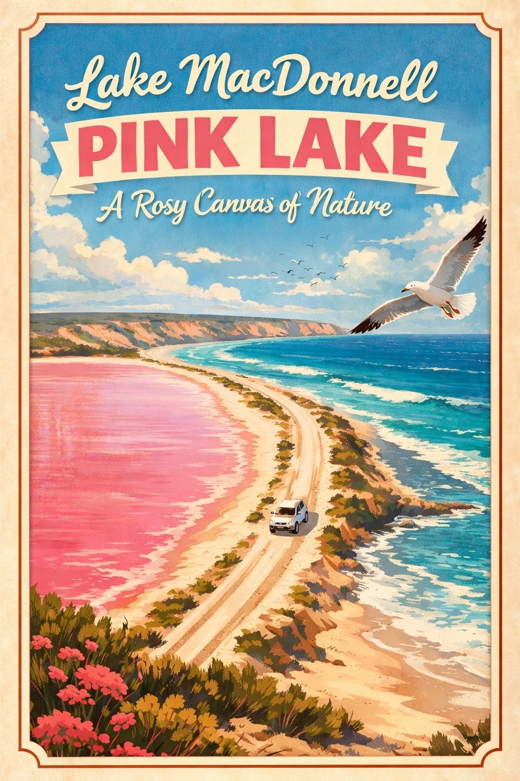 Lake MacDonnell Pink Lake: A Rosy Canvas of Nature