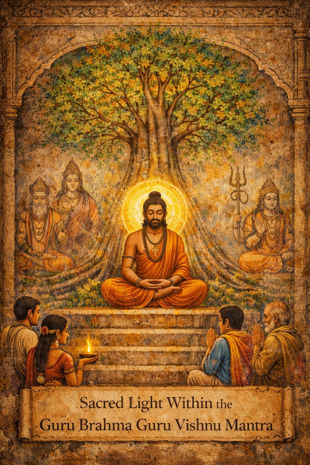 Sacred Light Within the Guru Brahma Guru Vishnu Mantra