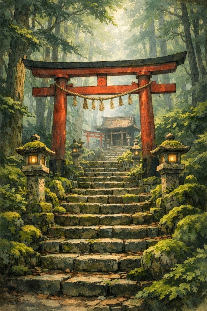 Kamishikimi Kumanoimasu Shrine and the Whispering Path